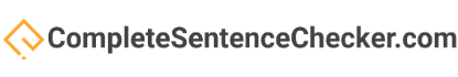 Complete Sentence Checker